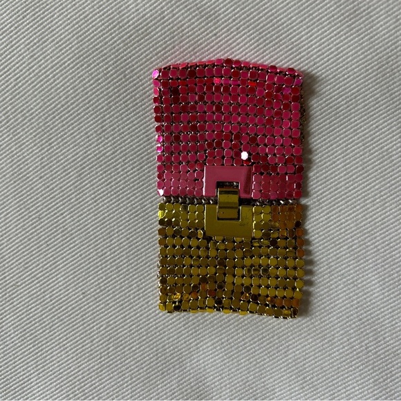 Vintage Y2K gold and pink ombré chain mail‎  cuff / statement bracelet - Picture 5 of 5